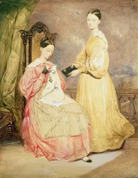 Portrait of Florence Nightingale (1820-1910) and her sister, Frances Partenope (d. 1890), Lady Verney, 19th century